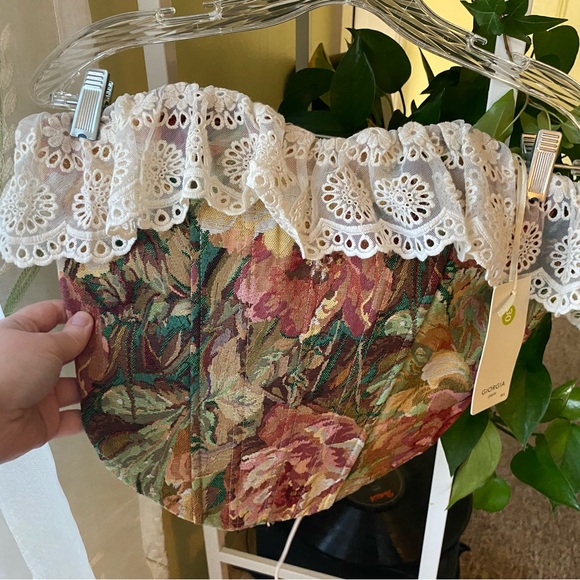 Tops - NWT | Brocade Floral Bustier